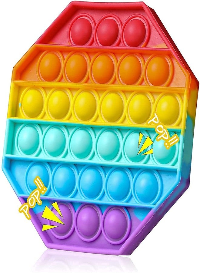 ZILLOQUIL Octa Push Pop Bubble Sensory Fidget Toy Set,Pop It Push Pop Silicone -Relief Items Popper Fidget Educational Toys for Special Needs Toys, Family and Friends (Octa Popit) - Image 2